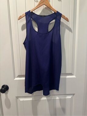 Soprano Purple Chiffon Racerback Tank Top - Size M